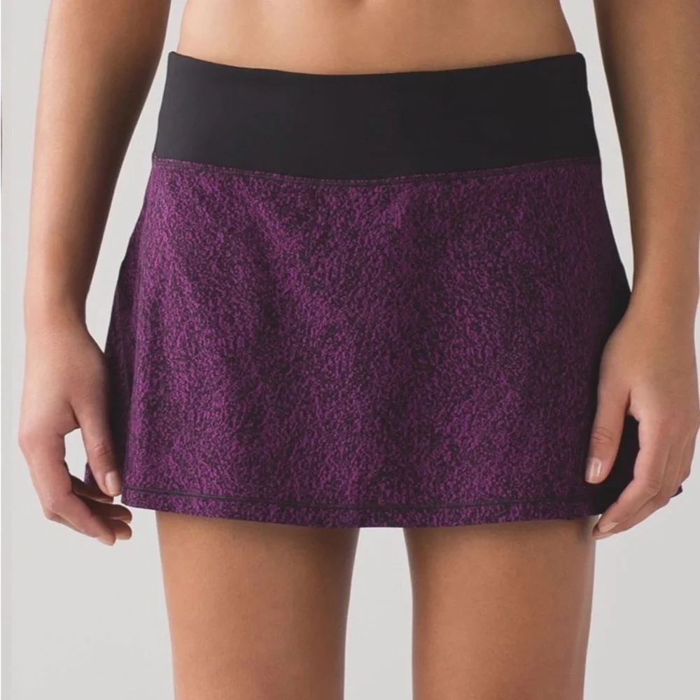 Lululemon Circuit Breaker Skirt Aurora Black Purple Tennis Golf Skort Size 8
